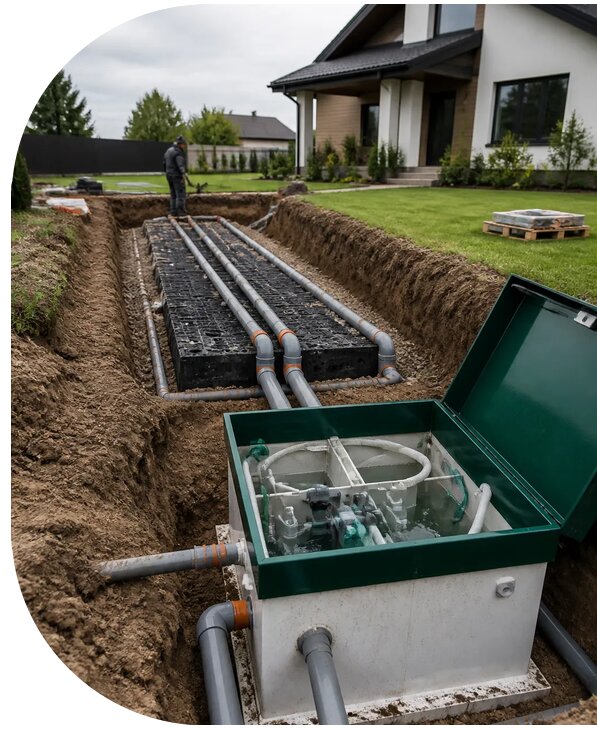 Автономная канализация под ключ в Балакове от 152655 р. | АПаруса-Блк